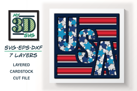 3D 4th of July Patriotic SVG for Website and Editorial Design