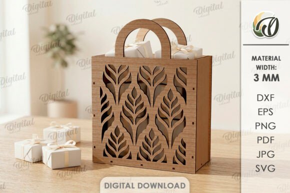 3D Gift Bag Laser Cut for Modern Editorial Design