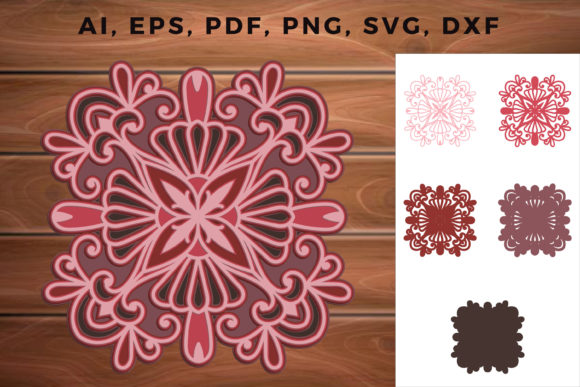 3D MultiLayer Mandala Cut File SVG for Laser Cutting Wall Decor Projects