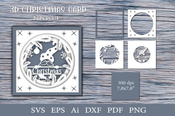3D SVG Christmas Card for Modern Blog and Website Design