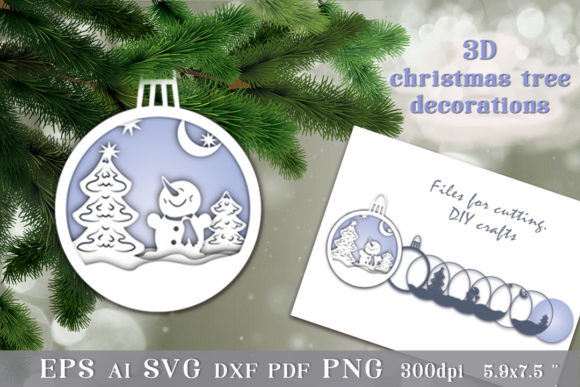 3D SVG Christmas Tree Toy for Website and Editorial Design