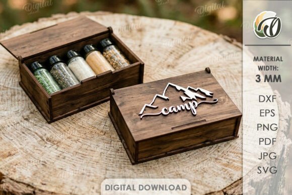 3D Travel Spice Box Laser Cut for Creative Sellers