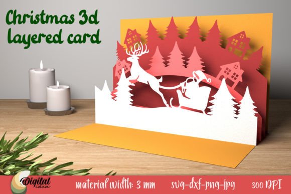 Christmas 3D SVG Layered Card for Strong Brand Campaigns