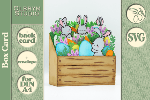 Cute Bunnies 3D SVG Greeting Card for Pop-Up Designs