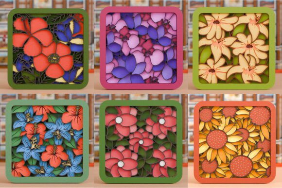 Flower 3D SVG Laser Cutting Files for Stunning Wall Decor Projects