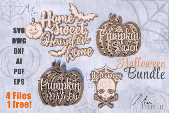 Halloween Bundle 3D Laser Cut Multilayer for Autumn Amp Branding