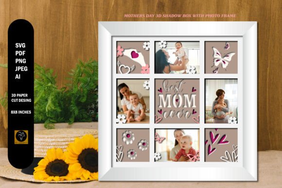Mother’s Day 3D Shadow Box Photo Frame for Modern Blog Design