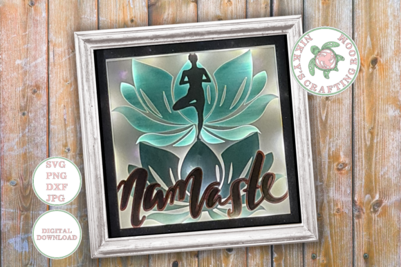 Namaste 3D Shadow Box Template: A Versatile Graphic Design Asset for Creative Branding