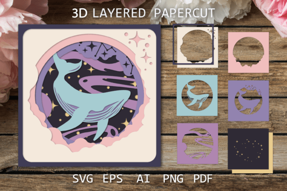 Space Whale 3D SVG Shadow Box Review for Real Projects