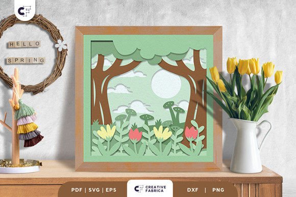 Spring Flowers Garden 3D Paper Cut SVG Review for Real Projects