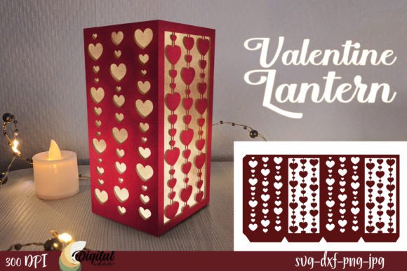 Valentine Lantern 3D SVG for Heartfelt Handmade Projects