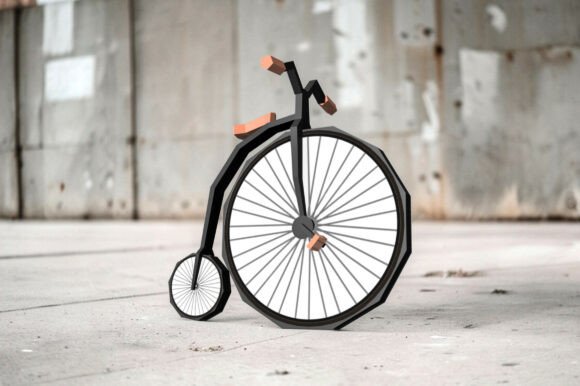 Vintage Bicycle 3D SVG: A Nostalgic Graphic Design Asset for Creative Branding